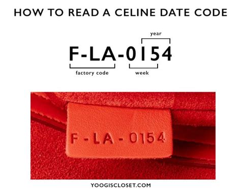 celine factory codes|celine date code examples.